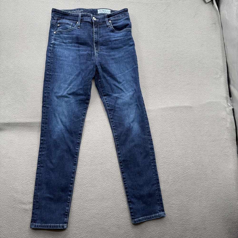 AG‎ Adriano Goldschmied Jeans Womens 29R High Rise Stevie Ankle Slim Denim Blue